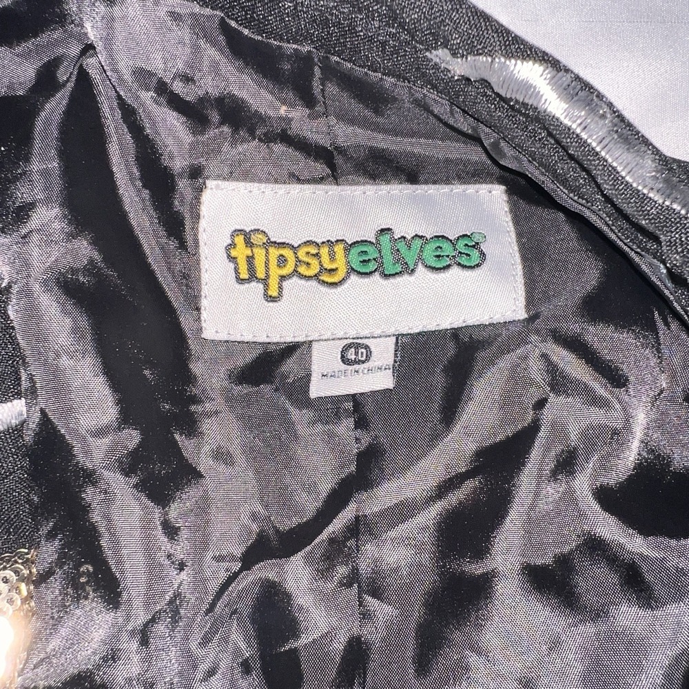 Tipsy‎ Elves Men's Sequin Tangle Wrangler Christmas Light Blazer Party Jacket 40 - Picture 3 of 7